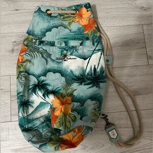 Tommy Bahama Cotton Canvas Barrel Tote Bag